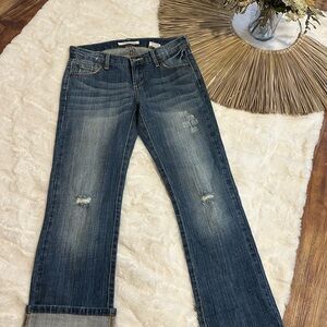 Stylish Blue Women's Cropped Jeans